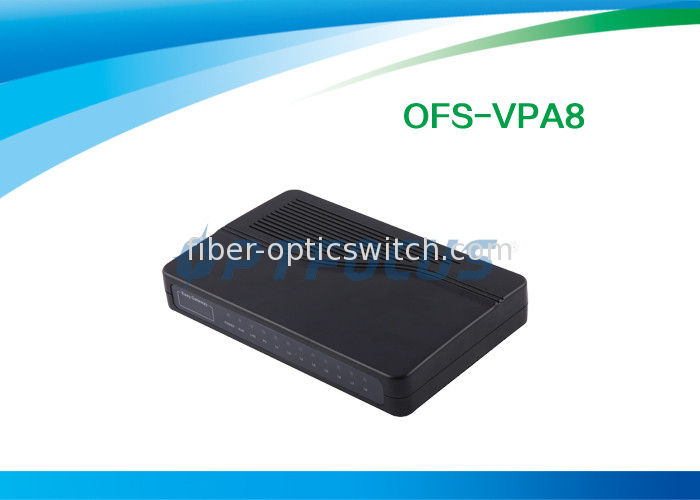 8 FXS VoIP Gateway ATA  SIP H.323 Two Ports 10 / 100 Base-T Ethernet Voice Prompts