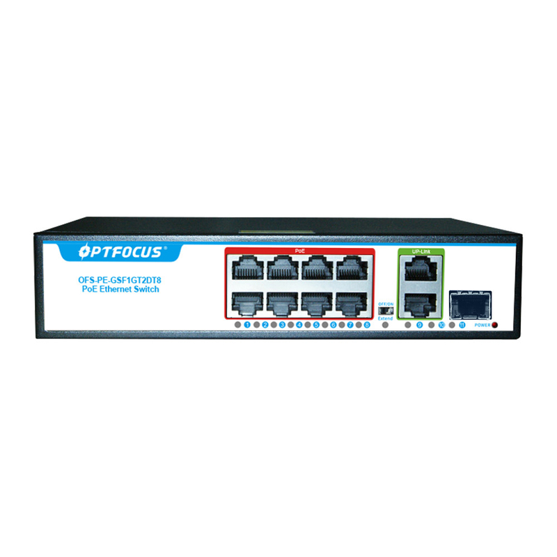 1310nm Managed Power Over Ethernet POE 20KM / Single Mode Fiber Switch 8 Port Poe Gigabit Switch